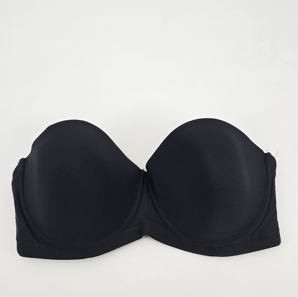 Delta Burke Black Strapless Bra Size 38D